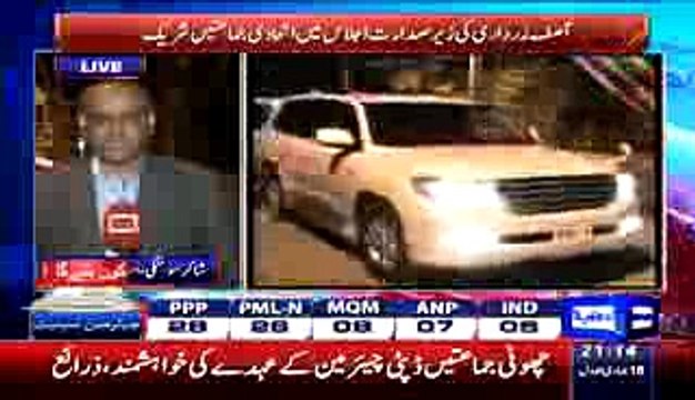 Asif Ali Zardari calls meetin at Zardari house, Report by Shakir Solangi, Dunya News 9pm Bulletin – 9th March 2015