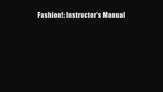 Read Fashion!: Instructor's Manual Ebook