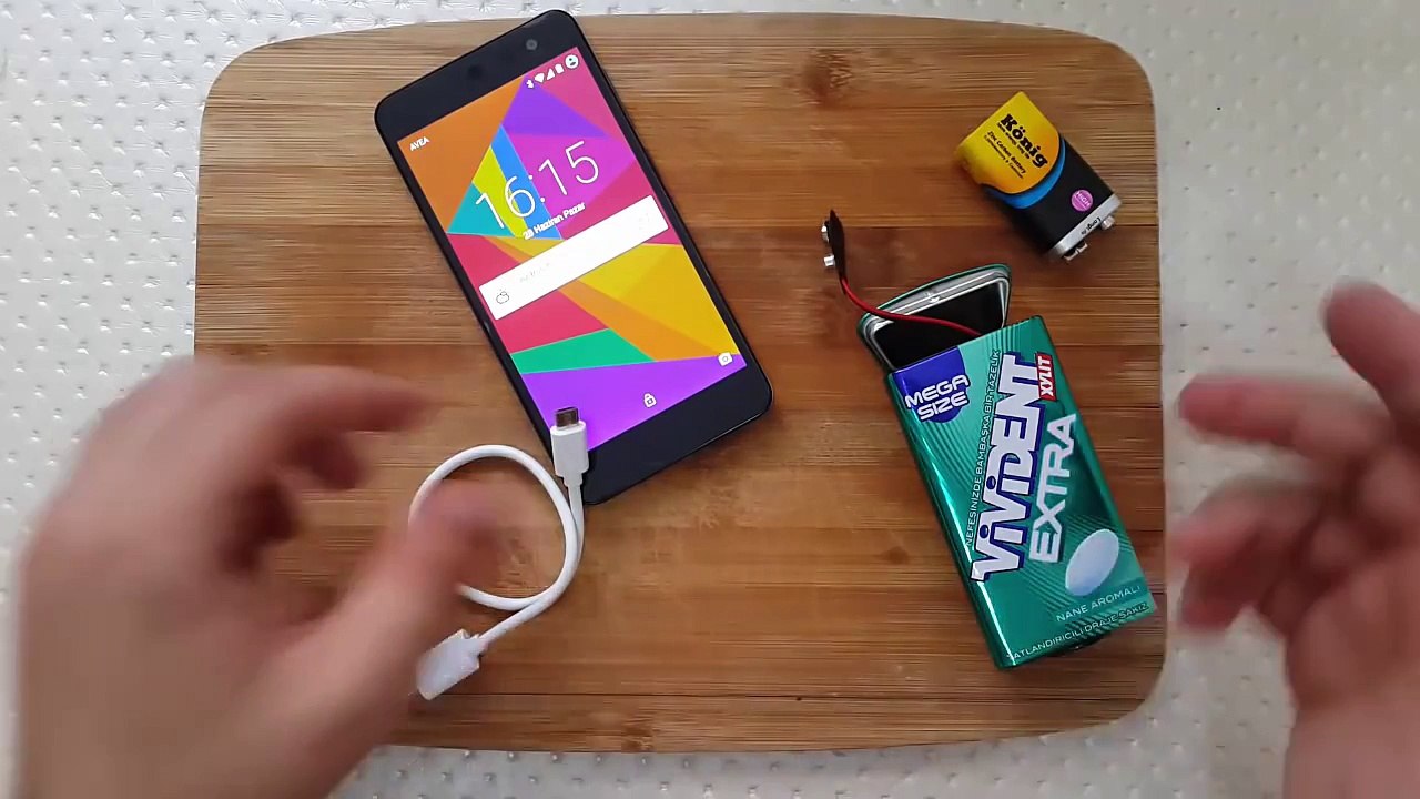 Sakız Kutusundan Cep Telefonu Bataryası Nasıl Yapılır