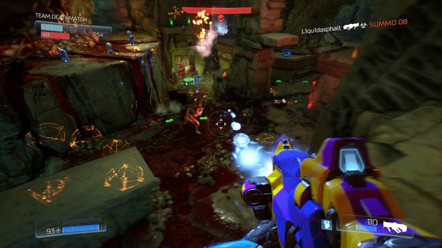 DOOM - Team Deathmatch on Infernal Map: (1st Match) Rocket Launcher & Plasma Rifle Gameplay XBO