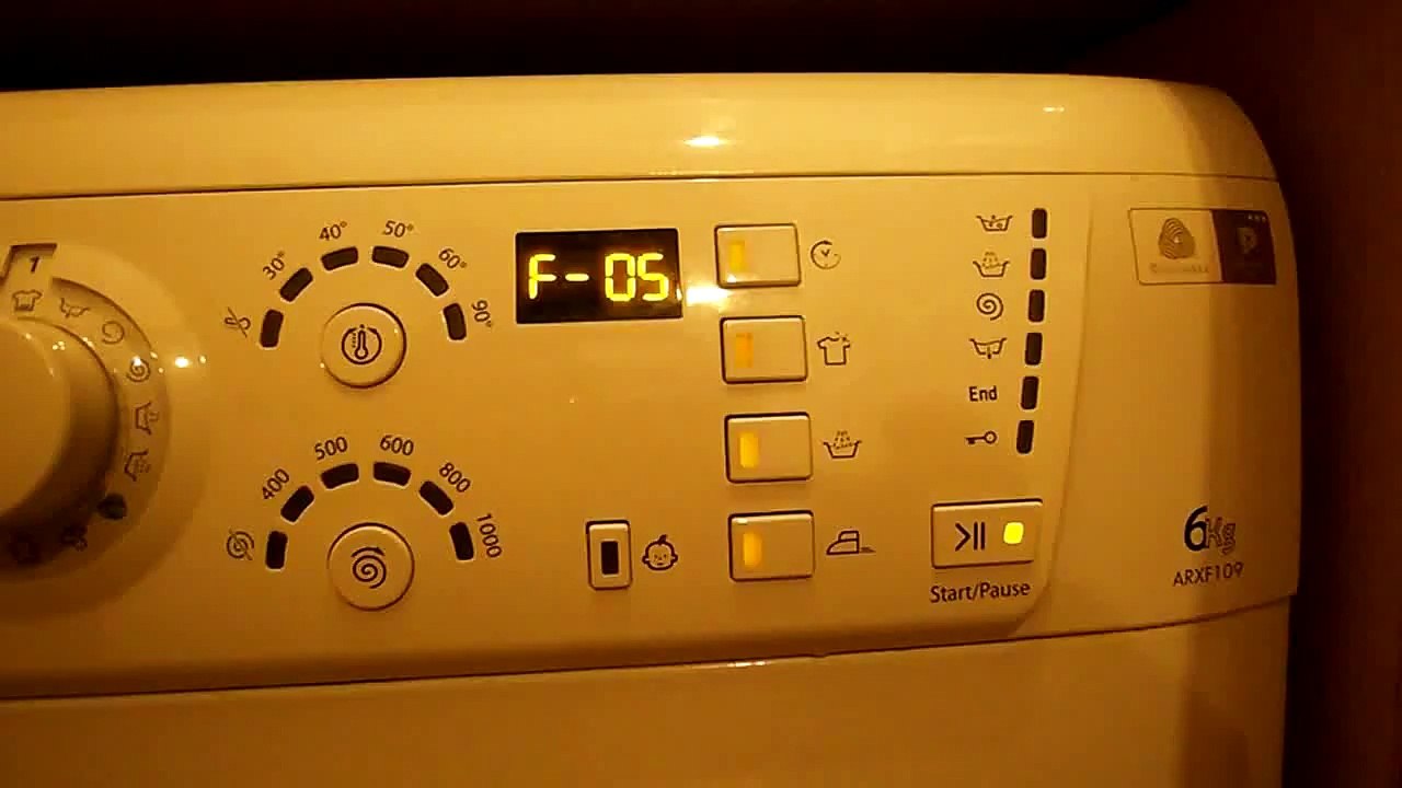 Ошибка f05 в стиральной машине Hotpoint Ariston
