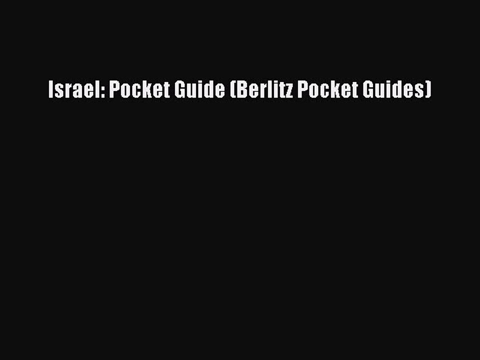 Download Israel: Pocket Guide (Berlitz Pocket Guides) Ebook Free