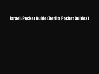 Download Israel: Pocket Guide (Berlitz Pocket Guides) Ebook Free