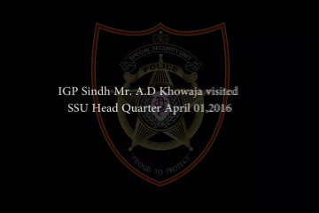 Visit of IGP Sindh, Mr. A.D. Khowaja at SSU Head Quarter on April 01, 2016
