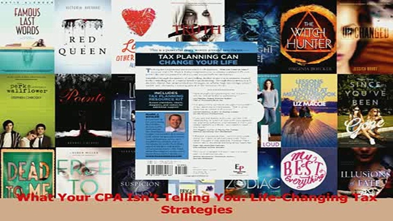 Read  What Your CPA Isnt Telling You LifeChanging Tax Strategies Ebook Free