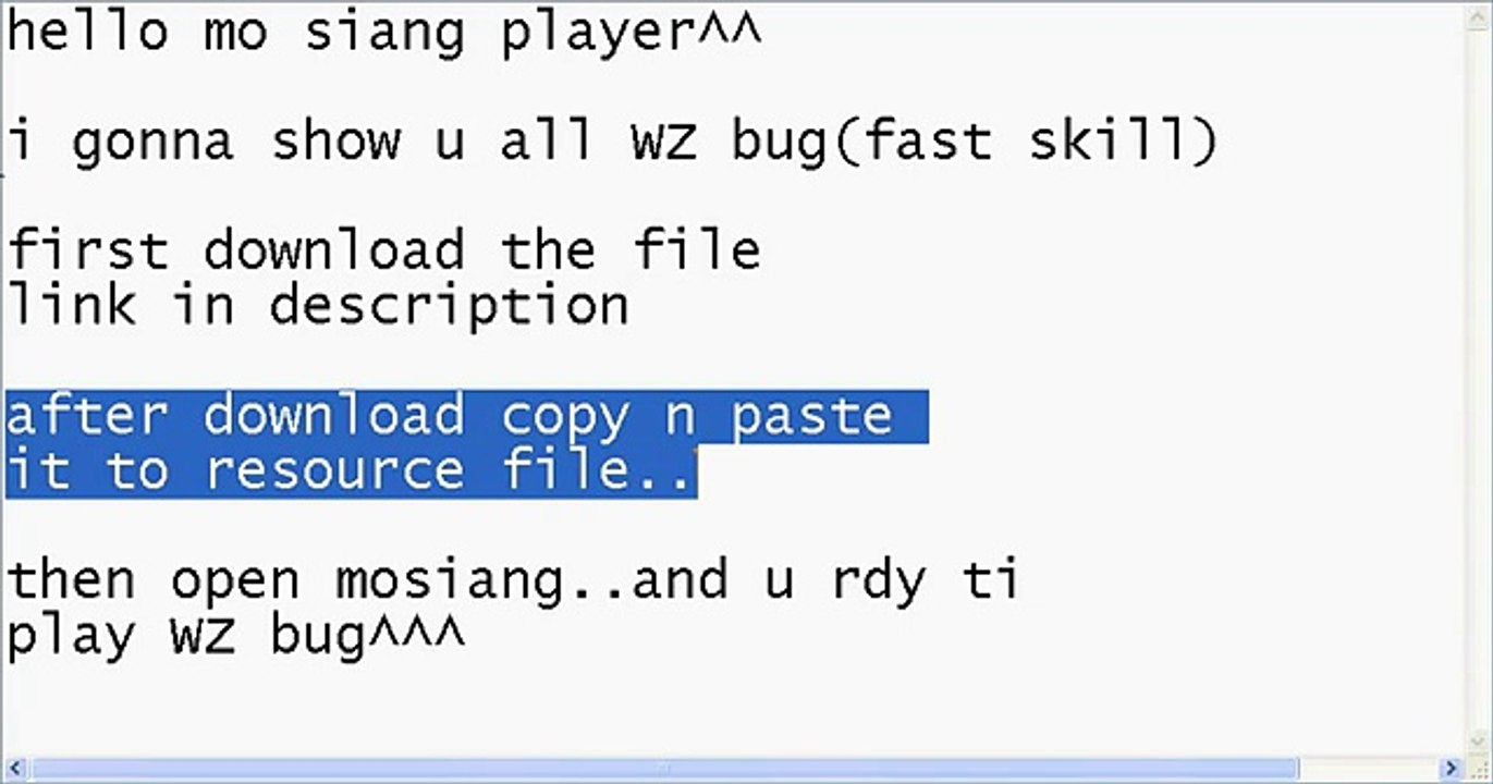 mo siang online(WZ bug)