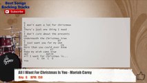 All I Want For Christmas Is You - Mariah Carey Drums Backing Track with chords and lyrics