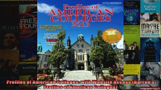 Profiles of American Colleges with Website Access Barrons Profiles of American