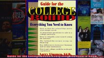 Guide for the College Bound Everything You Need to Know