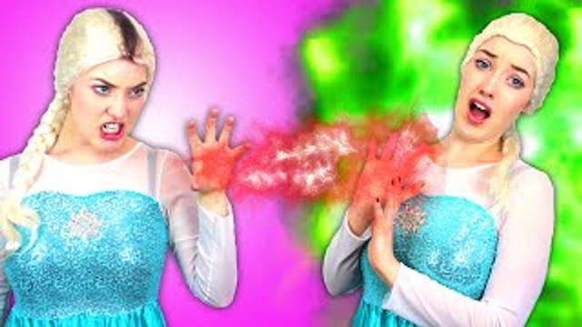 Spiderman & Frozen Elsa vs EVIL ELSA! w Pink Spidergirl Anna & Joker! Superhero Fun in Real Life )