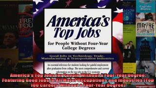 Americas Top Jobs for People Without a FourYear Degree Featuring Good Jobs in All Major
