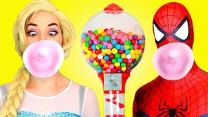 Spiderman & Frozen Elsa vs Joker! Anna & Baby! Superhero Fun in Real Life