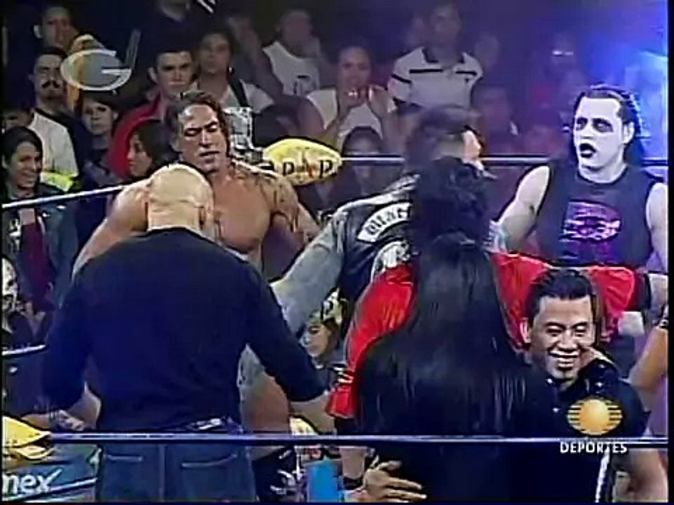 AAA-SinLimite 2009-02-28 Cuernavaca 05 El Mes?as & Charly Manson vs. El Zorro, Ozz & Cuervo