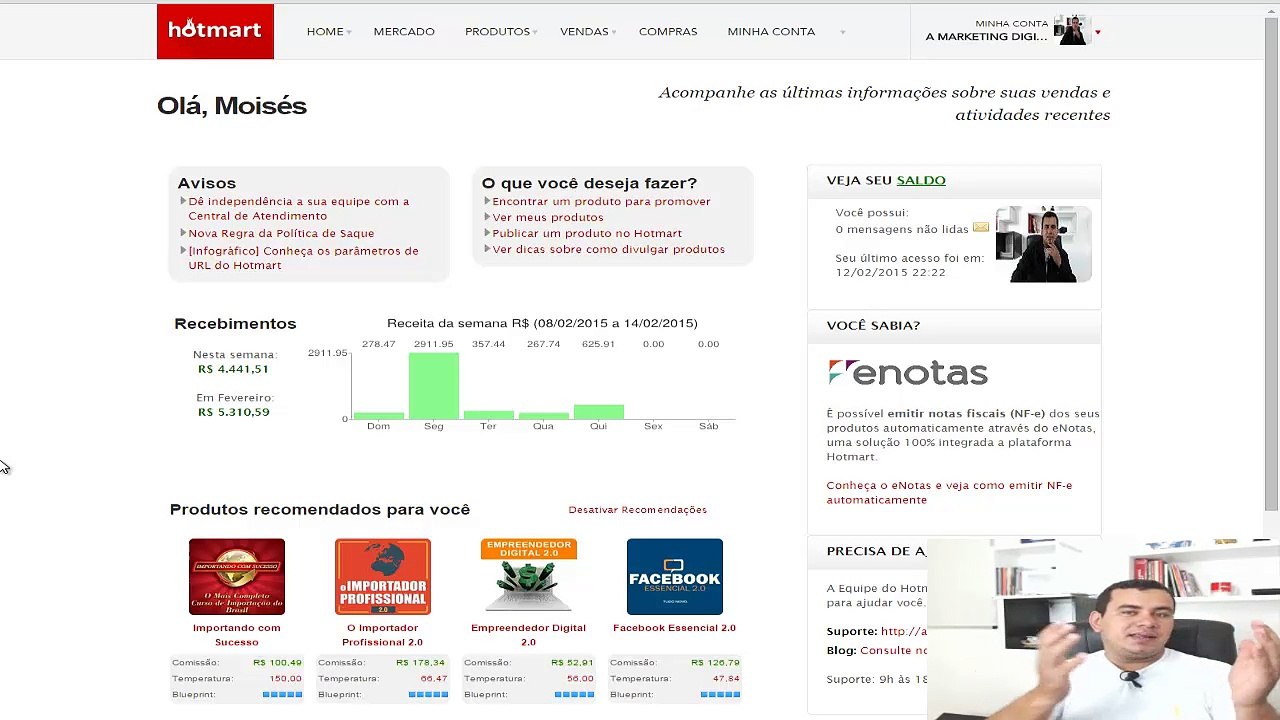 Moisés Santos - Como Ganhar R$4.441 reais pela internet por mês
