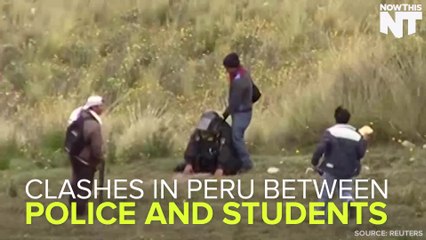 Protesters In Peru Beat Up Police Officers And Hold Them Hostage