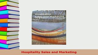 Download  Hospitality Sales and Marketing PDF Full Ebook