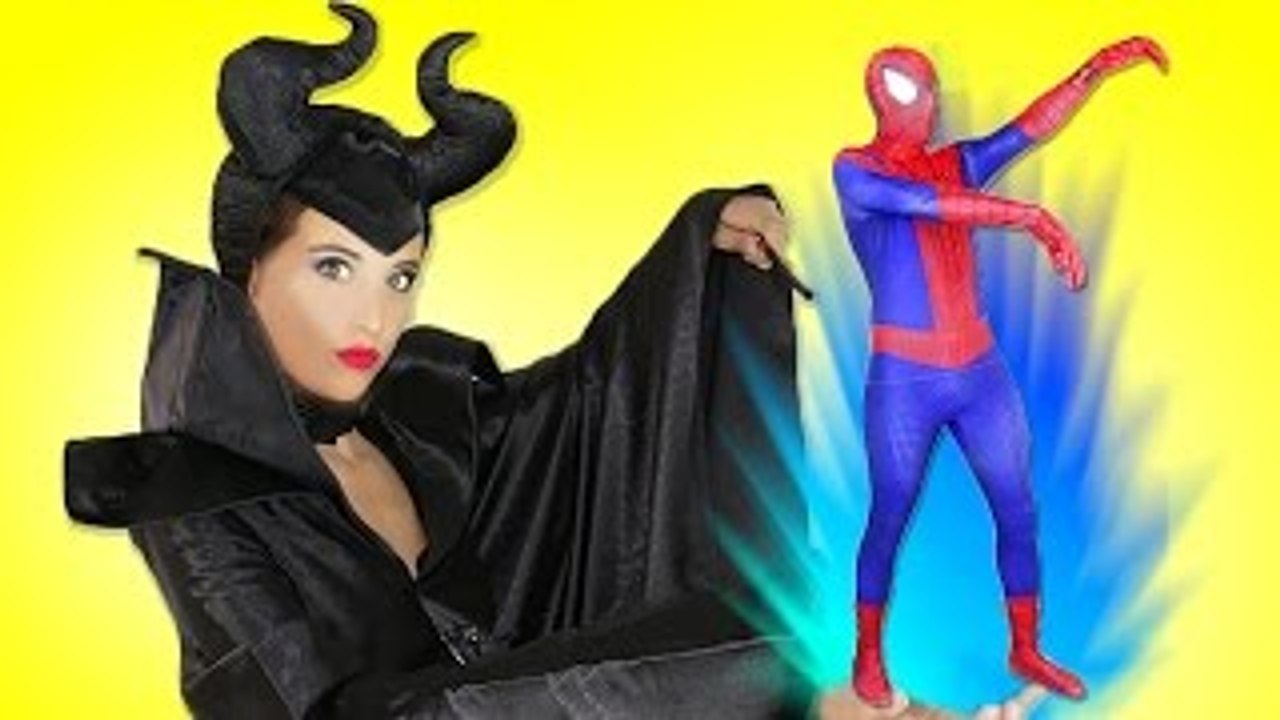 Frozen Elsa & Spiderman vs Voodoo Doll Maleficent Curse Venom - Fun Superhero in real life