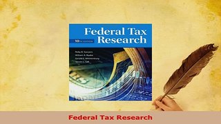 PDF  Federal Tax Research PDF Book Free