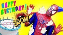 Spiderman & Frozen Elsa vs Joker - Spiderman Birthday Party Funny Superhero Movie In real Life