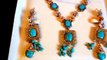 Necklace Handmade Gold-Torquoise Juwellery Indian Pakistani Persian Turkish Arabic Shaadi