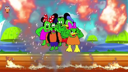 Mickey Mouse Hulk vs Five Brothers Superman Family Finger Song Lyrick