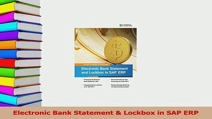PDF  Electronic Bank Statement  Lockbox in SAP ERP Download Online