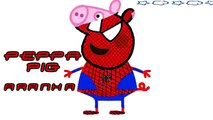Família Peppa Pig Homem ARANHA Super Heróis SpiderMan Hombre El Araña Pintar Desenho 2016 スパイダーマ
