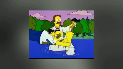 The Simpsons - Homer gets baptized (by Flanders)