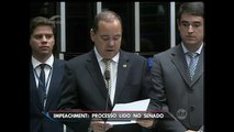 Processo de impeachment de Dilma é lido no Senado