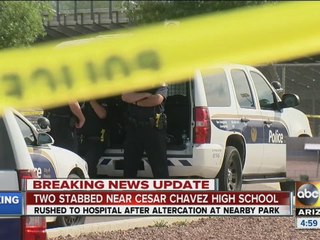 Two stabbed near Cesar Chavez High School