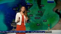 نسرين بدور النشرة الجوية قناة الجزيرة 10/02/2015 #سوريا #قطر