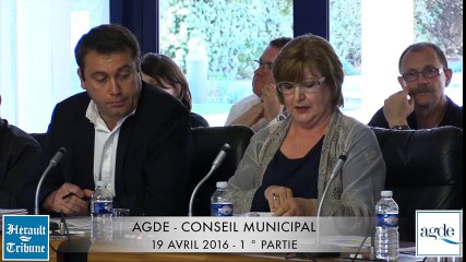 AGDE - CONSEIL MUNICIPAL du 16 AVRIL 2016