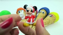 Ice Cream Play Doh Surprise Eggs Mickey Mouse Hello Kitty Spongebob Shopkins