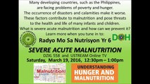 “Severe Acute Malnutrition” sa Radyo Mo Sa Nutrisyon Yr 6