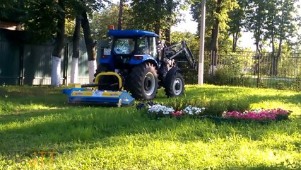 Косилка Zanon TMH 1900 на тракторе New Holland TD5.90