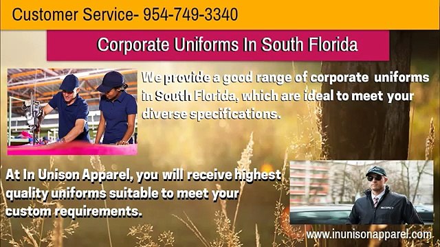 Buy highest quality corporate uniforms in South Florida