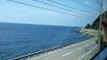【車窓】観光列車・みすゞ潮彩1号(キハ47系)日本海の絶景