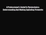 PDF A Professional's GuideTo Pyrotechnics: Understanding And Making Exploding Fireworks  Read
