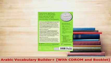 PDF  Arabic Vocabulary Builder With CDROM and Booklet Read Full Ebook