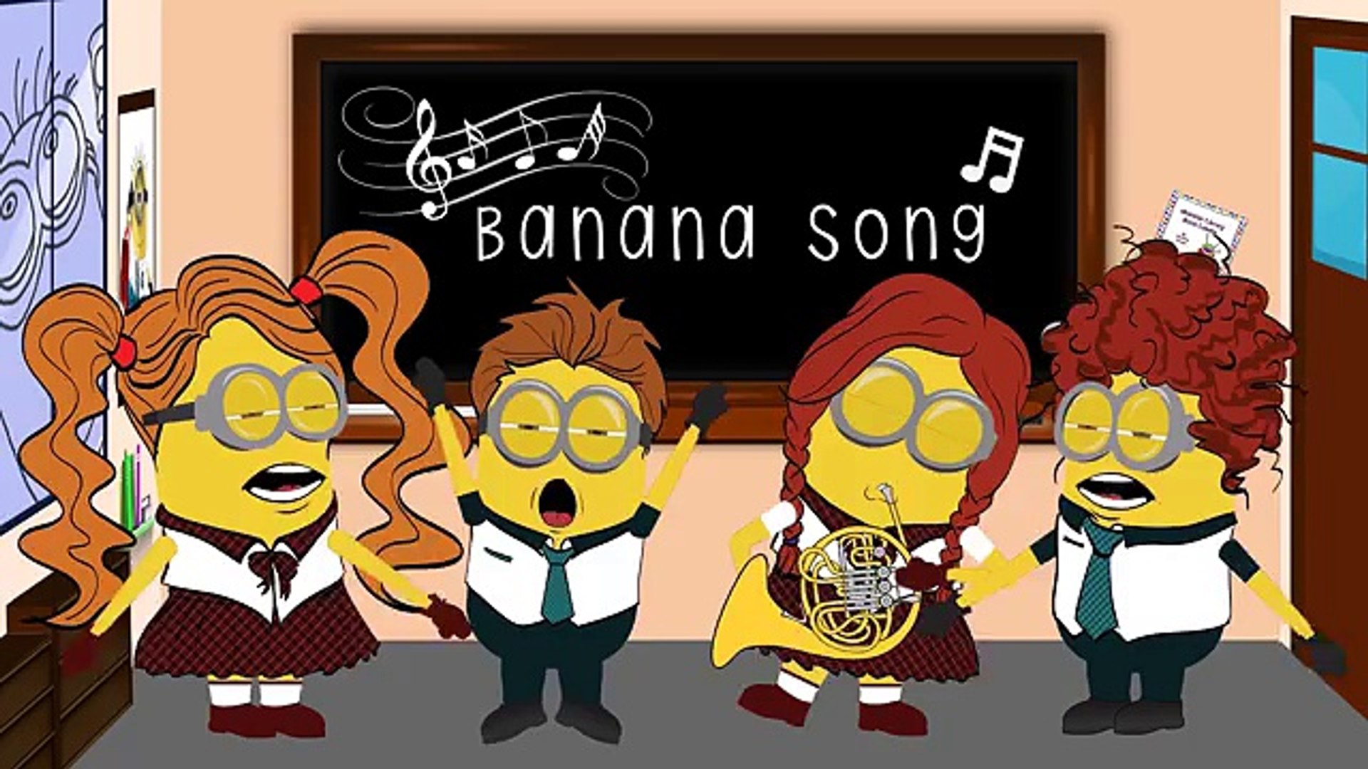 Minions Banana Song at School - Vidéo Dailymotion
