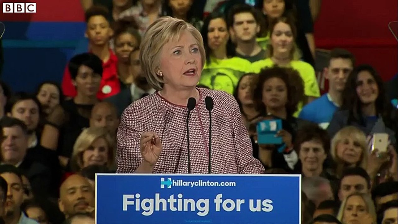 US election 2016_ Trump and Clinton win New York primaries -Hillary Clinton triumphed in the Democratic primary contest