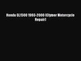 [Read Book] Honda GL1500 1993-2000 (Clymer Motorcycle Repair)  EBook