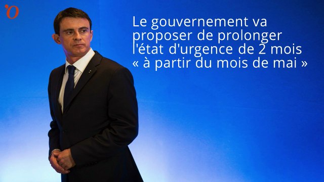 Manuel Valls veut prolonger l’état d’urgence de 2 mois