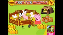 Peppa Pig alimentar a los animales. Juego de Peppa Pig. Juego de niños. Dibujos animados