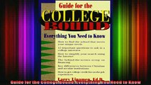 Free Full PDF Downlaod  Guide for the College Bound Everything You Need to Know Full EBook