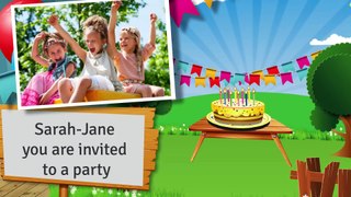 Pop up Book personalised video party invitation