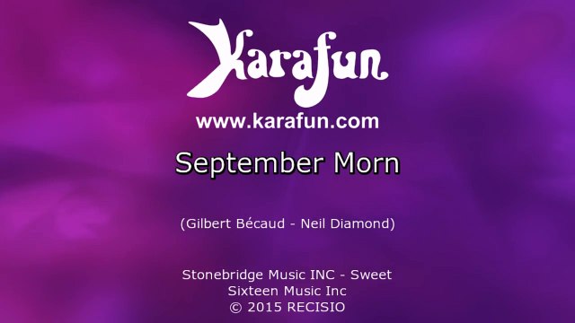 Karaoke September Morn - Neil Diamond *