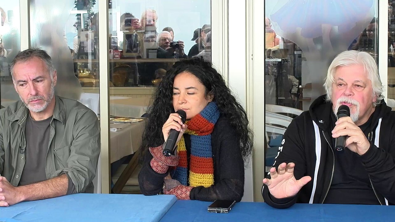 Paul Watson Pierre Robert De Latour Lamya Essemlali Conférence Anti Captivité à Bijou Plage Cannes