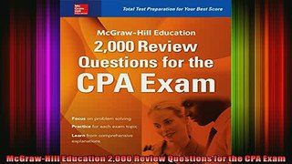 READ book  McGrawHill Education 2000 Review Questions for the CPA Exam Online Free
