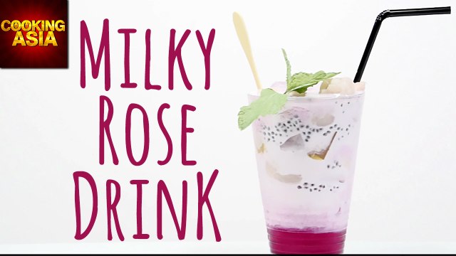 How To Make Milky Rose Drink At Home | Cooking Asia